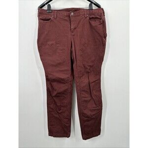 Duluth Anna Task Pants Size 18 18x33 Canvas Workwear Gardening Hiking Maroon